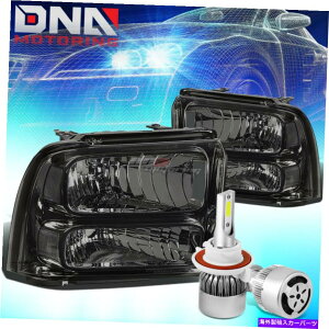USwbhCg X[NnEWOwbhCg+NAR[i[+zCgLED H13 HID +t@tBbg05-07 SuperDuty SMOKED HOUSING HEADLIGHT+CLEAR CORNER+WHITE LED H13 HID+FAN FIT 05-07 SUPERDUTY