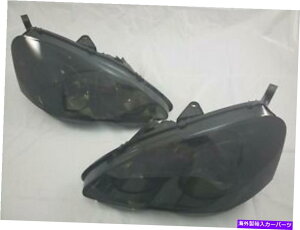 US�w�b�h���C�g 2002�N2003�N2004�NAcura RSX���ڌ����p�w�b�h���C�g�Z�b�g�X���[�N�����Y - �V�i For 2002 2003 2004 Acura RSX Direct Replacement Headlight Set Smoke Lens - NEW�y���s�A���i�z