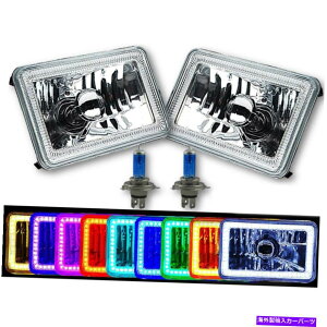 USwbhCg 4×6 "RFJ[`FWRGB SMD LEDVtgn[GWFACwbhCgdyA 4X6" RF Color Change RGB SMD LED Shift Halo Angel Eye Headlight Light Bulbs Pair