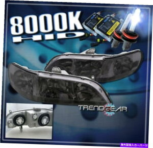 USwbhCg 98-02z_AR[hX[NwbhCgvW / 8000K HID FOR 98-02 HONDA ACCORD SMOKE HEADLIGHTS LAMPS W/8000K HID