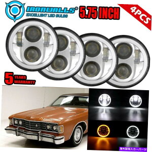 USヘッドライト 4ピース5-3 / 4 "5.75" LEDの高い低ヘッドライトH5006 Ford Galaxie 500 1962-74のためのフィット 4pcs 5-3/4" 5.75" LED High Low Headlights H5006 Fit for Ford Galaxie 500 1962-74