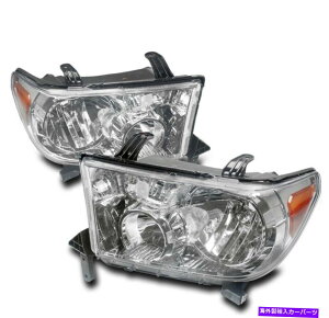 USwbhCg 2007-2013g^ch/ 2008 +ZRCAsb??NAbvN[/Ao[NX^wbhCgv 2007-2013 TOYOTA TUNDRA/2008+ SEQUOIA PICKUP CHROME/AMBER CRYSTAL HEADLIGHT LAMP