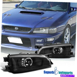 USwbhCg 1995N2001NSubaru 95-01 Imperza Black RetrovWFN^[wbhCgwbhv For 1995-2001 Subaru 95-01 Impreza Black Retro Projector Headlights Head Lamps