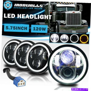 USwbhCg 4PCS 5.75u5-3 / 4vLEDwbhCgDRLvWFN^[Hi-LOr[pPeterBilt 348 359 4pCS 5.75" 5-3/4" LED Headlights DRL Projector Hi-Lo Beam for Peterbilt 348 359
