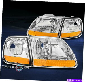 USwbhCg 1997 - 2003NtH[hF-150sbNAbvn[[_rbh\X^CwbhCgwbhvN[ For 1997-2003 Ford F-150 Pickup Harley Davidson Style Headlights Headlamp Chrome