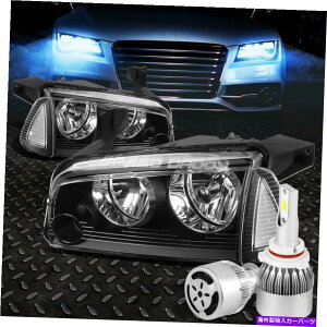 USwbhCg ubNnEWOwbhCg+NAR[i[+zCgLED 9006 HID 06-10[dpt@ BLACK HOUSING HEADLIGHT+CLEAR CORNER+WHITE LED 9006 HID W/FAN FOR 06-10 CHARGER