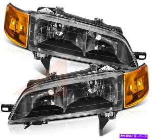 USwbhCg 1994-1997z_AR[hZ_tgLED DRLnQwbhCgAZuv Fits 1994-1997 Honda Accord Sedan Front LED DRL Halogen Headlights Assembly Lamp