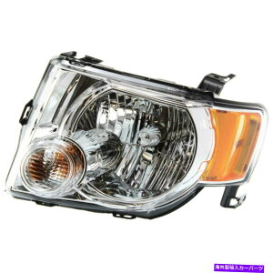 USwbhCg 2008-2012tH[h̃nQwbhCgNCeAW /dCAPA Halogen Headlight For 2008-2012 Ford Escape Left Chrome Interior w/ Bulb CAPA