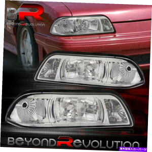 USwbhCg 1987 - 1993N}X^OLX GTN[nEWO1s[XwbhCgCi[/AE^[R[i[ For 1987-1993 Mustang LX GT Chrome Housing 1 Piece Headlights Inner/Outer Corner