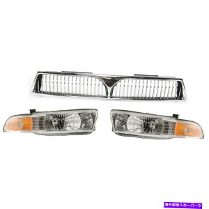 US�w�b�h���C�g 1999 - 2001�N�O�H�K�����g�̂��߂̃w�b�h���C�g�ƃO�����L�b�g Headlight and Grille Kit For 1999-2001 Mitsubishi Galant