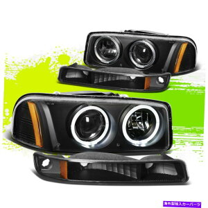 USwbhCg ubNfAn[vWFN^[Ao[^[VOiwbh+ GMT800VĜ߂̃op[Cg BLACK DUAL HALO PROJECTOR AMBER TURN SIGNAL HEAD+BUMPER LIGHT FOR GMT800 SIERRA