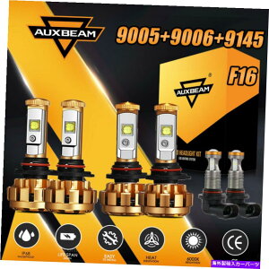 USwbhCg AUXBeam 9005 + 9006 + 9145 6000K LEDwbhCgdLbgR{nC[r[tHOF16 AUXBEAM 9005+9006+9145 6000K LED Headlight Bulb Kit Combo High Low Beam&Fog F16