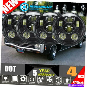 USwbhCg 4{5.75 "5-3 / 4"vWFN^LEDwbhCgNAhi / lotBbg_bW[dCp 4x 5.75" 5-3/4" Projector LED Headlight Clear Hi/Lo Fit for Dodge Charger Impala
