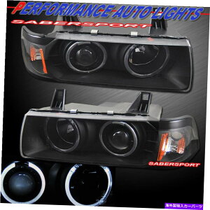 USwbhCg 92-98 BMW E36 3V[YZ_318Tî߂̃yAubNn[vWFN^[wbhCg Pair Black Halo Projector Headlights for 92-98 BMW E36 3-Series Sedan and 318Ti