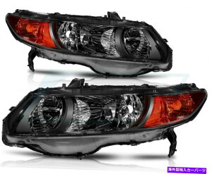 USwbhCg z_VrbNN[y2hA2006-2011wbhCgAZuvubN Fits Honda Civic Coupe 2 Door 2006-2011 Headlights Assembly Lamps Black Replace