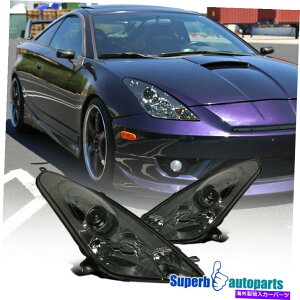 USwbhCg 2000-2005̂߂Ƀg^00-05ZJvWFN^[wbhCgyA For 2000-2005 Toyota 00-05 Celica Projector Headlights Smoke Replacement Pair