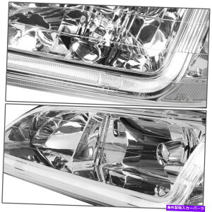 USwbhCg FIT 1998-2002z_AR[hyAN[nEWONAR[i[wbhCgW / LED DRL Fit 1998-2002 Honda Accord Pair Chrome Housing Clear Corner Headlight w/LED DRL