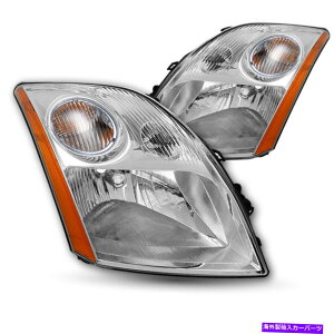 USwbhCg 2007N2009N̓YSENTRAN[wbhCgAZuAo[R[i[vyA For 2007-2009 Nissan Sentra Chrome Headlights Assembly Amber Corner Lamps Pair