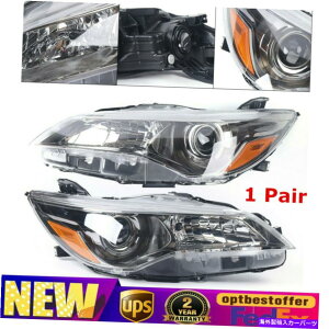 USwbhCg 2s[X+EwbhCgAZunQNAY2015-17g^J 2pcs Left + Right Headlight Assembly Halogen Clear Lens For 2015-17 Toyota Camry