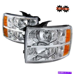 US�w�b�h���C�g 07-13�V�{���[Silverado 1500 2500 3500 HD�w�b�h���C�g�N���[���n�E�W���O�N���A For 07-13 CHEVY SILVERADO 1500 2500 3500 HD HEADLIGHTS CHROME HOUSING CLEAR