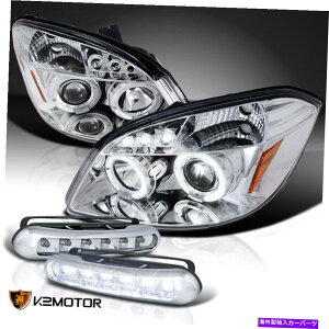 USwbhCg 2005-2010Rog̒ǐՃNAn[vWFN^[wbhCg+op[LEDtHOv For 2005-2010 Cobalt Pursuit Clear Halo Projector Headlights+Bumper LED Fog Lamp