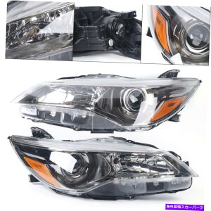 USwbhCg 15-17g^JN[NAZwbhCgpv2PCS /Zbg For 15-17 Toyota Camry Chrome Clear Housing Headlight Replacement Lamp 2pcs/Set