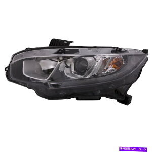 USwbhCg wbhCgvWFN^[W /n[̃hCo[16-18z_VrbNN[y/Z_EX / EX-L Headlight Projector w/Halo Left Driver For 16-18 Honda Civic Coupe/Sedan EX/EX-L