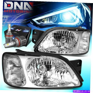USwbhCg 2000-2004XoKV[wbhCgW / LEDLbg+N[t@N FOR 2000-2004 SUBARU LEGACY REPLACEMENT HEADLIGHTS W/LED KIT+COOL FAN CHROME