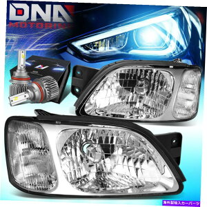 US�w�b�h���C�g 2000-2004 Subaru Legacy�u�������w�b�h���C�gW / LED�L�b�g�X�����X�^�C���N���� FOR 2000-2004 SUBARU LEGACY REPLACEMENT HEADLIGHT W/LED KIT SLIM STYLE CHROME�y���s�A���i�z