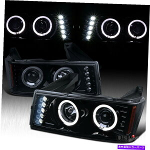 USwbhCg ̂鍕2004-2012 Colorado Dual HalovWFN^[wbhCgLED DRLXgbv Glossy Black 2004-2012 Colorado Dual Halo Projector Headlights LED DRL Strip
