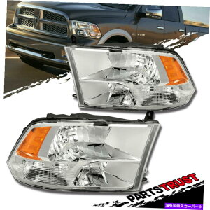 US�w�b�h���C�g 2009-2018 Dodge RAM 1500/2500/3500 Chrome�t�@�N�g���[�X�^�C���̃w�b�h���C�g�y�A For 2009-2018 Dodge Ram 1500/2500/3500 Chrome Factory Style Headlights Pair