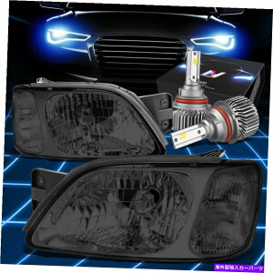 USwbhCg 00-04̂߂00-04̂߂L / 03-06 BajãwbhCgvw / LEDLbgXX^CX[N For 00-04 Subaru Legacy L/03-06 Baja Headlight Lamps w/LED Kit Slim Style Smoked