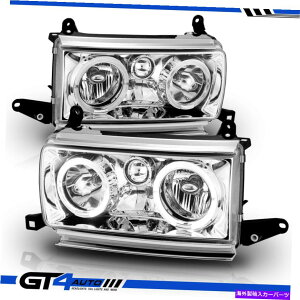 USwbhCg 1991N1992 1993 1993 1994 1993N1994N1994NLcN[U[FJ82fALED Halos Chrome Headlight For 1991 1992 1993 1994 Toyota Land Cruiser FJ82 Dual LED Halos Chrome Headlight
