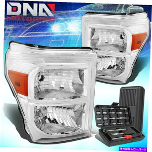 USwbhCg 2011-2016tH[hX[p[f[eBF250N[Ao[VOiwbhCgwbhv+c[ FOR 2011-2016 FORD SUPER DUTY F250 CHROME AMBER SIGNAL HEADLIGHT HEAD LAMP+TOOLS