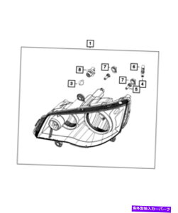US�w�b�h���C�g �{���̃��p�[���w�b�h�����v�����ƃ^�[�������v��2AME13337A Genuine MOPAR Headlamp Park And Turn Lamp Left 2AME13337A�y���s�A���i�z