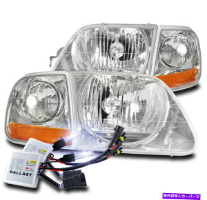 US�w�b�h���C�g 1997�N����2003�N��FOR F-150/2002�̒T��Chrome�w�b�h���C�g�w�b�h�����vW / 10000K HID FOR 1997-2003 FORD F-150/2002 EXPEDITION CHROME HEADLIGHTS HEADLAMP W/10000K HID�y���s�A���i�z