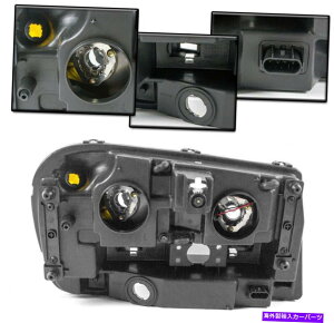 USwbhCg 2002-2009 Chevy TrailblazeřwbhCgvW / DRL LEDZbg 2002-2009 CHEVY TRAILBLAZER REPLACEMENT BLACK HEADLIGHT LAMP W/DRL LED SET