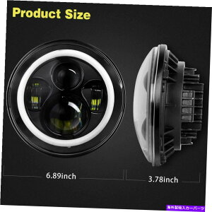 USwbhCg 7C`LEDwbhCgHI / LOr[wbhvbhn[+ 4 "W[NptHOCg 7inch LED Headlights Hi/Lo Beam Headlamps Red Halo + 4" LED Fog Lights for Jeep