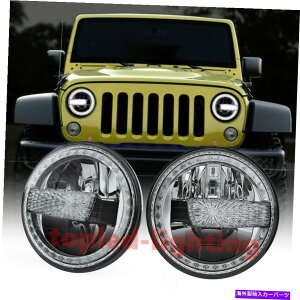 USwbhCg Faros Ojo De Angel LED 4x4 Para Autos H4 7 "Jeep Wrangler JK JLI[goC Faros Ojo De Angel Led 4x4 Para Autos H4 7" for Jeep Wrangler JK JL Motorcycles
