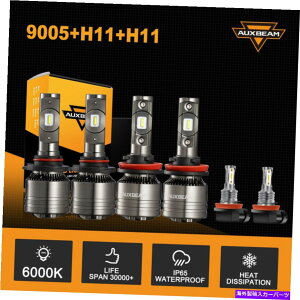 USwbhCg AUXBeam 9005 + 9006 + H11 LEDwbhCg[r[d6500KtHOCgzCg AUXBEAM 9005+9006+H11 LED Headlight High Low Beam Bulbs 6500K Fog Light White