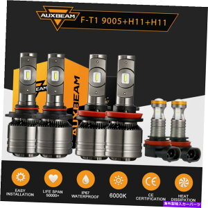 USwbhCg 2009-2014Ym - 6PC LEDwbhCgtHOvdR{Lbĝ߂AuxBeam AUXBEAM For 2009-2014 Nissan Murano- 6PC LED Headlight Fog Light Bulbs Combo Kit