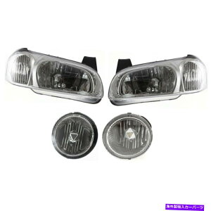 USwbhCg 2000-2001Y}LV}̍E4 PĈ߂̃wbhCgLbg Headlight Kit For 2000-2001 Nissan Maxima Left and Right 4Pc