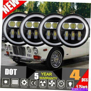 USwbhCg 4×5.75 "C`LEDvWFN^[wbhCgpx̖ڂ̊px̖ڂɃtBbgJaguar XJ6 1972-1989 4x 5.75"inch LED Projector Headlight Angle Eyes DRL Fit for Jaguar XJ6 1972-1989