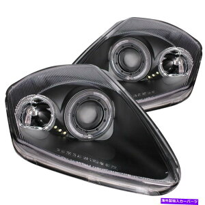 USwbhCg 2000-2005OHGNvX̂߂̃ubNvWFN^[wbhCg̃ZbgW / Halo Rims Set of Black Projector Headlights w/ Halo Rims for 2000-2005 Mitsubishi Eclipse
