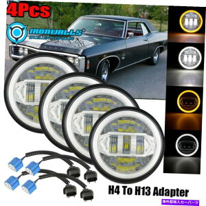 USwbhCg 4PCS 5-3 / 4u5.75vLEDvWFN^[wbhCgDRLtBbgDODGE[dCp 4pcs 5-3/4" 5.75" LED Projector Headlights DRL Fit for Dodge Charger Impala