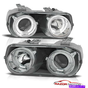 USwbhCg 94-97 Acura IntegrafALED HalovWFN^[̃wbhCg 94-97 Acura Integra Dual LED Halo Projector Headlights