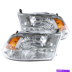 US�w�b�h���C�g 09-18 Dodge RAM 1500/2500/3500�y�A�N���A�����Y�w�b�h���C�g�N���b�h�����v���ߐF For 09-18 Dodge Ram 1500/2500/3500 Pair Clear Lens Headlights Quad Lamps Amber