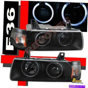 USwbhCg 92-98 BMŴ߂̍n[vWFN^[̃wbhCg318i 325iN[yRo[`u Black Halo Projector Headlights For 92-98 BMW E36 318i 325i Coupe Convertible