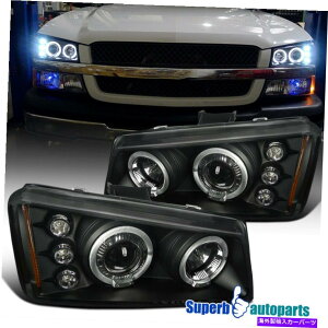 USwbhCg 2003-2006 Silverado 02-06 Avalanche Black HalovWFN^[wbhCgLEDo[ For 2003-2006 Silverado 02-06 Avalanche Black Halo Projector Headlights LED Bar