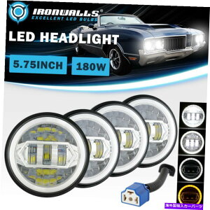 USwbhCg 4{5-3 / 4 "5.75"NLEDwbhCgDRLVg̖ڂ̃O1958-75 oldsmobile 4X 5-3/4" 5.75" Chrome LED Headlights DRL Angel Eyes Ring for 1958-75 Oldsmobile